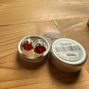 Jojo loves me earrings - red!